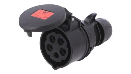 215-6X Złącze zasilające 3-fazowe AC, wtyk żeński, 16A/400VAC, IP44