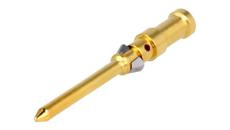 09152006123 Styk męskie stop miedzi złocony 0,5mm2 20AWG Han D HMC 10A