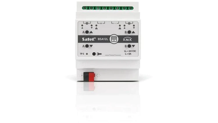 SATEL KNX 2-kanałowy aktor żaluzjowy 24V DC KNX-BSA12L