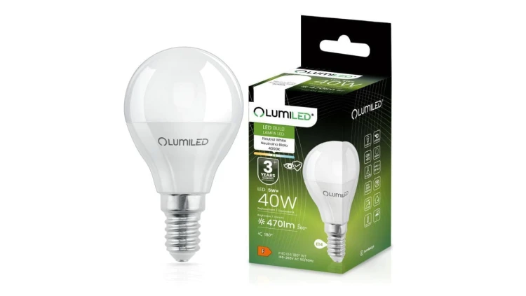 Żarówka LED E14 P40 5W = 40W 470lm 4000K Neutralna 180 Lumiled