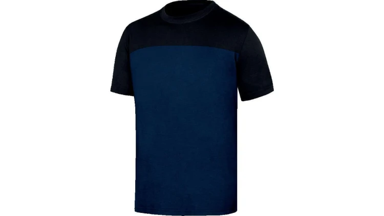 T-shirt z bawełny, kolor Granatowo-Czarny, rozmiar: XL, GENO2MNXG