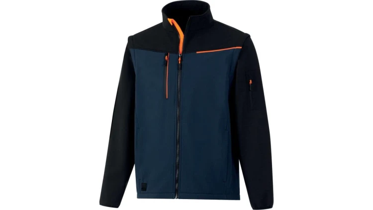 Softshell 2 w 1, 2 warstwy laminowane, kolor Granatowo-czarny, rozmiar: XXL, SOCCIBMXX