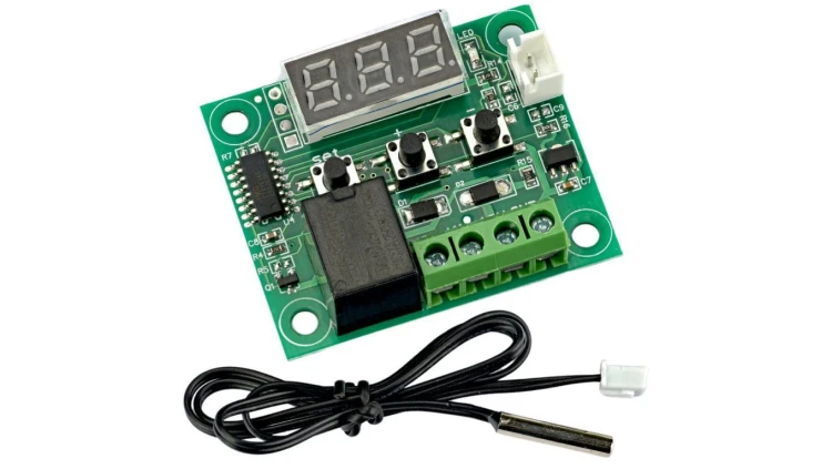 TERMOSTAT ELEKTRONICZNY REGULATOR TEMPERATURY STEROWNIK CYFROWY 12V / 230V