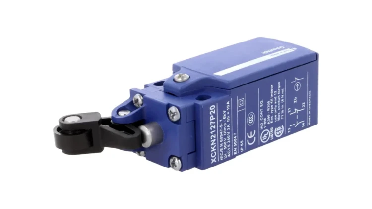 XCKN2127P20 Wyłącznik krańcowy dźwignia R 22mm, rolka z tworzywa Ø14mm