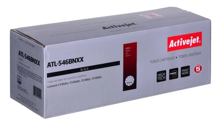 Toner Activejet ATL-546BNXX (zamiennik LEXMARK C546U1KG Supreme 8000 stron czarny)