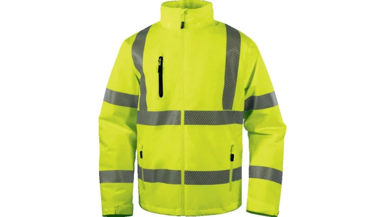 Kurtka ostrzegawcza wodoodporno-oddychająca z poliestru Stretch, KL. 3, kolor Żółty Fluo, rozmiar: 5XL, AREHVJA5X