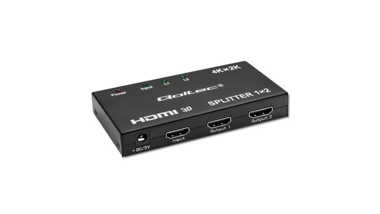 Qoltec Aktywny rozdzielacz Splitter 2 x HDMI 4K x 2K 3.4Gb/s High stability