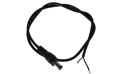 Wtyk DC 2,1/5,5 na kablu 45cm op/100