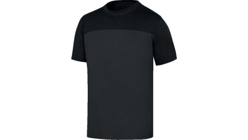 T-shirt z bawełny, kolor Szaro-Czarny, rozmiar: M, GENO2GNTM