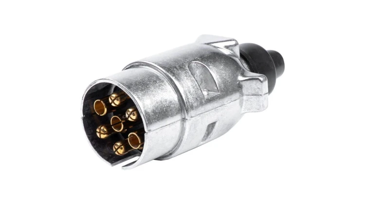 Wtyczka przyczepowa 7-pin 12/24V aluminium na kabel