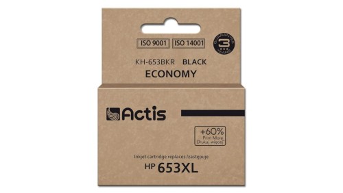 Tusz Actis KH-653BKR (zamiennik HP 653XL 3YM75AE Premium 20ml 575 stron czarny)