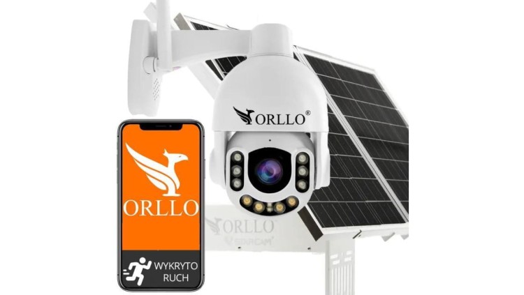 Kamera Zewnętrzna Obrotowa GSM na Kartę SIM Orllo Z7 PRO + Panel fotowoltaiczny SM6030 Pro