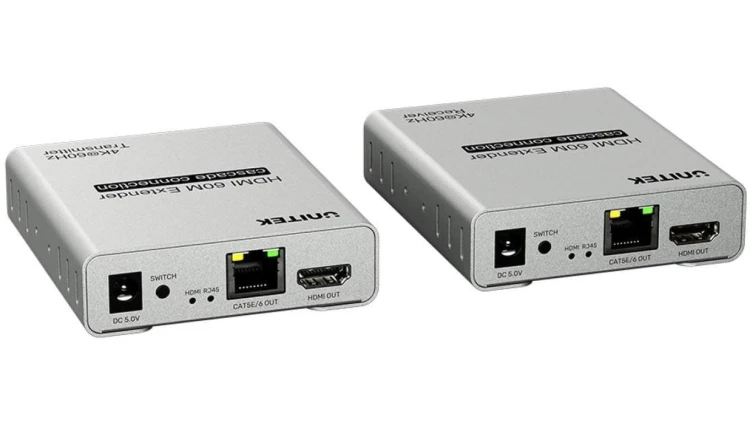 Ekstender HDMI 2.0 4K przez Ethernet do 60m Unitek V1164A