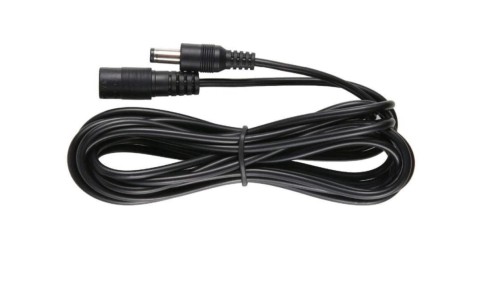 Przedłużacz DC 5.0m dwużyłowy 2x0.5mm2 w oplocie wtyk/gniazdo 2.1x5.5 mm