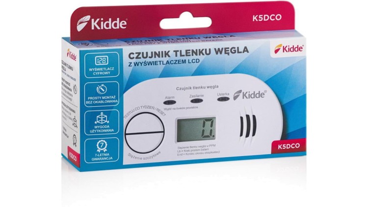 Czujnik czadu z wyświetlaczem Kidde K5DCO
