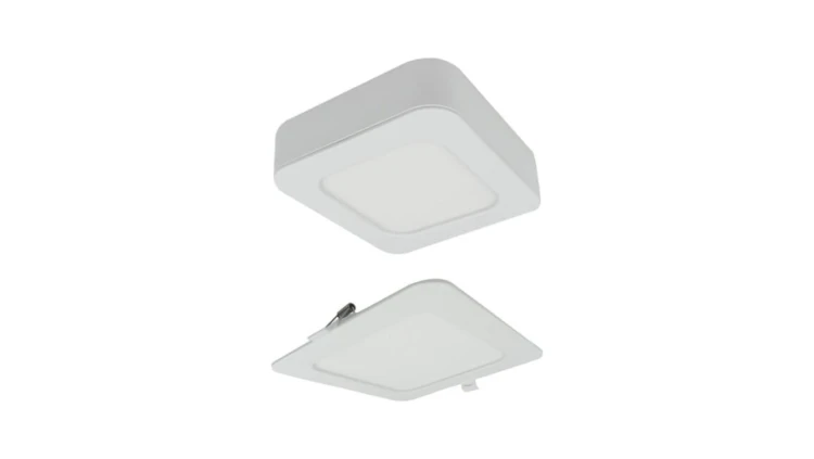 Oprawa downlight CCT 2w1 z ramka 6W 540lm IP20 kwadrat biały EC61083