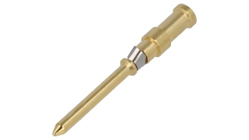 09150006123 Styk męskie stop miedzi niklowany,złocony 0,5mm2 Han D 10A