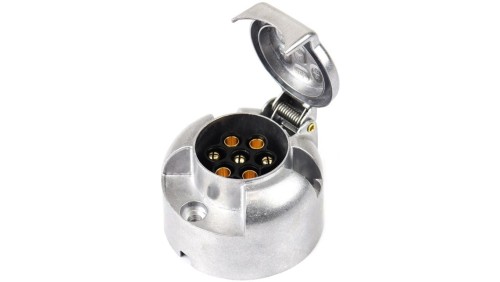 Gniazdo przyczepowe 7-pin 12V aluminium na kabel