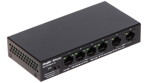 Switch PoE RG-ES106D-P-V2 6xFE 4xPoE 2xUplink
