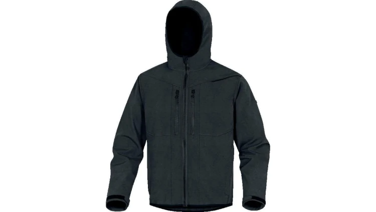 Bluza z tkaniny Softshell z poliestru, 3 warstwy laminowane, kolor Czarny, rozmiar: M, HORT2NNTM