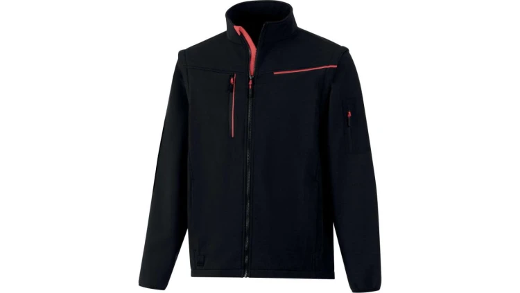 Softshell 2 w 1, 2 warstwy laminowane, kolor Czarno-czerwony, rozmiar: L, SOCCINOGT