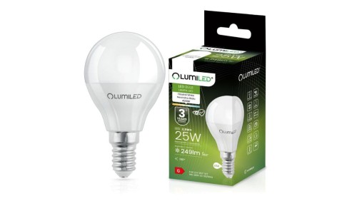 Żarówka LED E14 P40 2.5W = 25W 249lm 4000K Neutralna 180 Lumiled