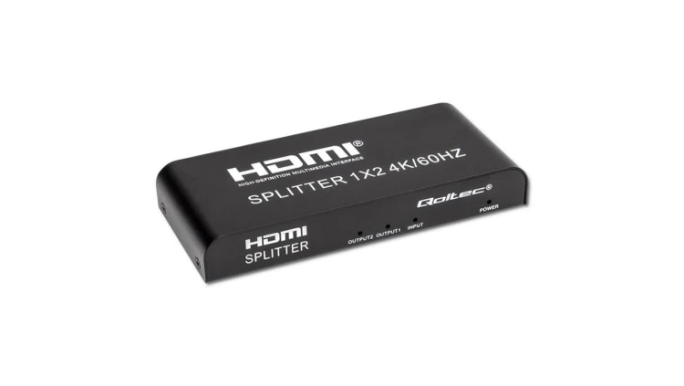 Qoltec Aktywny rozdzielacz Splitter 2 x HDMI 4K x 2K 6Gb/s 60Hz High stability