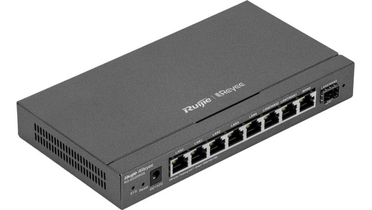10-portowy Router VPN RG-EG209GS 10-portowy 7x Gigabit LAN 2x Gigabit LAN/WAN 1x Gigabit WAN 1x Gigabit LAN/WAN SFP