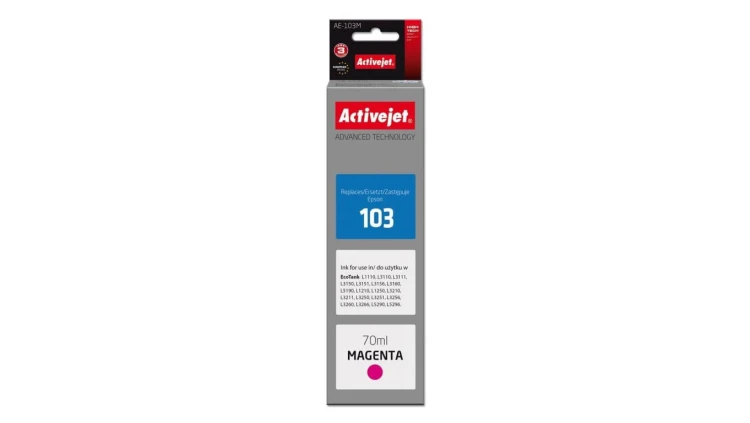 Tusz Activejet AE-103M (zamiennik Epson 103 C13T00S34A Supreme 70 ml purpurowy)