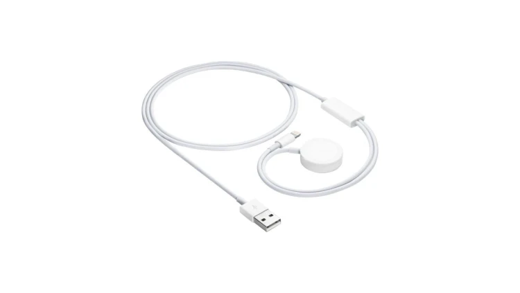 Kabel do ładowania Apple Watch Ultra 2 / Series 9/8/7/6/5/4/3/2/1 Akyga AK-SW-43 złącze Lightning 1m