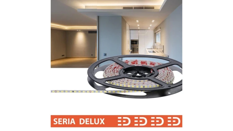 Taśma Delux 24V Slim 4mm 160led 4000K 1000lm SMD2835 (10) PL7Y