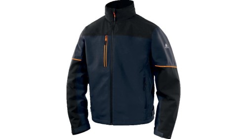 Wiatrówka z poliestru, wodoodporno-oddychająca, 2 warstwy laminowane, kolor Granatowo-Czarny, rozmiar: 3XL, FLENBM3X