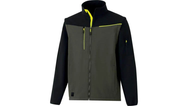 Softshell 2 w 1, 2 warstwy laminowane, kolor Khaki-czarny, rozmiar: S, SOCCIKAPT