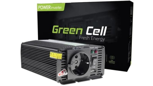 PRZETWORNICA NAPIĘCIA INWERTER Green Cell 12V -igt/br 230V 300W/600W MODYFIKOWANA SINUSOIDA INV01DE