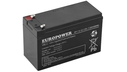 Akumulator AGM EUROPOWER serii EP 12V 7,2Ah