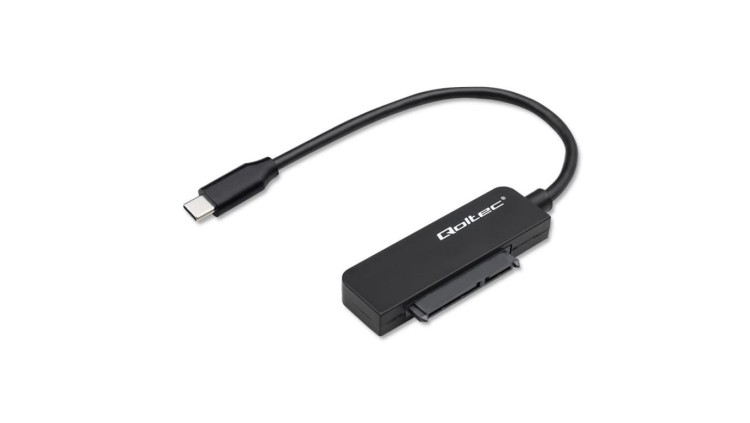 Qoltec Adapter SATA Przejściówka na dysk SSD HDD 2.5 USB-C Super speed 5Gb/s 2TB 19cm