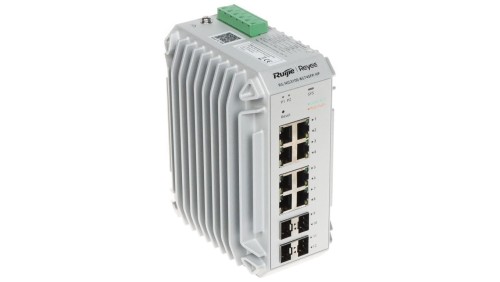 Switch przemysłowy PoE+ RG-NIS3100-8GT4SFP-HP 8xGigabit PoE 4xSFP zasilanie redundantne, temp -40/+65oC IP40
