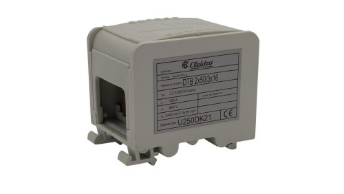 Blok dystrybucyjny DTB 2x50/3x16 - Szary