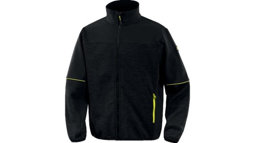 Bluza z siatki poliestrowej I tkaniny Softshell, kolor Czarny, rozmiar: XL, BEAV2NOXG