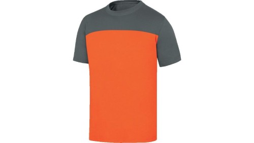 T-shirt z bawełny, kolor Pomarańczowo-Szary, rozmiar: 3XL, GENO2OG3X