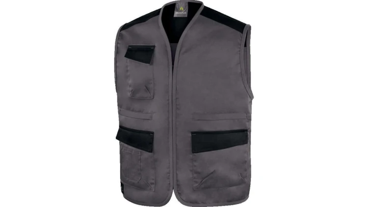 Kamizelka Mach 1 z wieloma kieszeniami, z poliestru, kolor Szary, rozmiar: 3XL, M1GI2GR3X