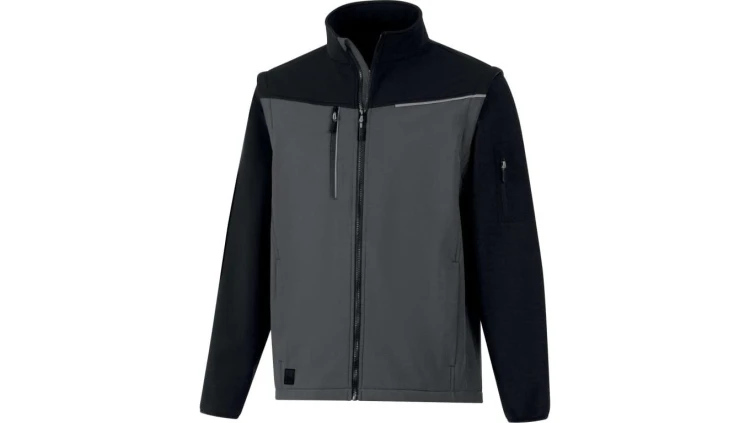 Softshell 2 w 1, 2 warstwy laminowane, kolor Szaro-czarny, rozmiar: 3XL, SOCCIGR3X
