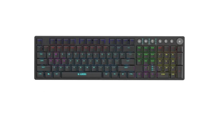 KLAWIATURA I-BOX AURORA K-6 RGB, MECHANICZNA, RED SWITCH, LOW PROFILE GAMING