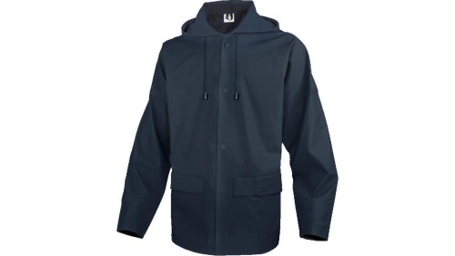 Bluza przeciwdeszczowa z poliestru powlekanego na zewnątrz poliuretanem, kolor Granatowy, rozmiar: XL, 900VESBMXG