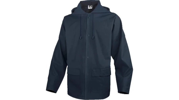 Bluza przeciwdeszczowa z poliestru powlekanego na zewnątrz poliuretanem, kolor Granatowy, rozmiar: XL, 900VESBMXG