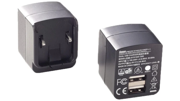 SYS1529-1205 dual USB inlet bez wtyków AC
