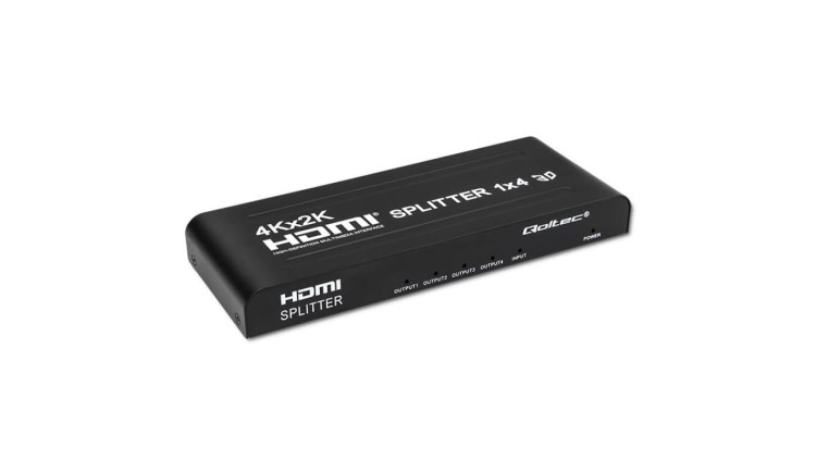 Qoltec Aktywny rozdzielacz Splitter 4 x HDMI 4K x 2K 3.4Gb/s High stability