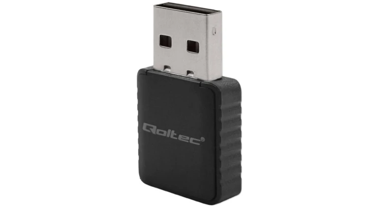 Qoltec Bezprzewodowy Ultra szybki DUAL mini WiFi adapter 2 x 2dBi Standard AC USB 3.0 1300Mbps