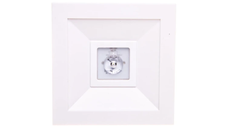 Oprawa awaryjna LED 1W 3h LOVATO N ECO LED 1W (opt. otwarta) jednozadaniowa biała LVNO/1W/E/3/SE/X/WH
