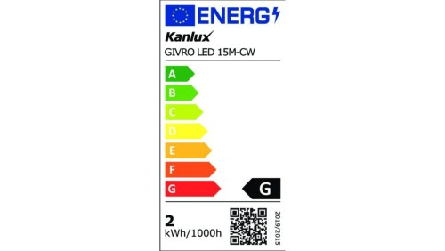 Wąż świetlny 210 DC GIVRO LED 15M-CW 2W/M 120lm/m 6500K IP65 rolka 15mb Odporność UV zasilanie przelotowe 38578